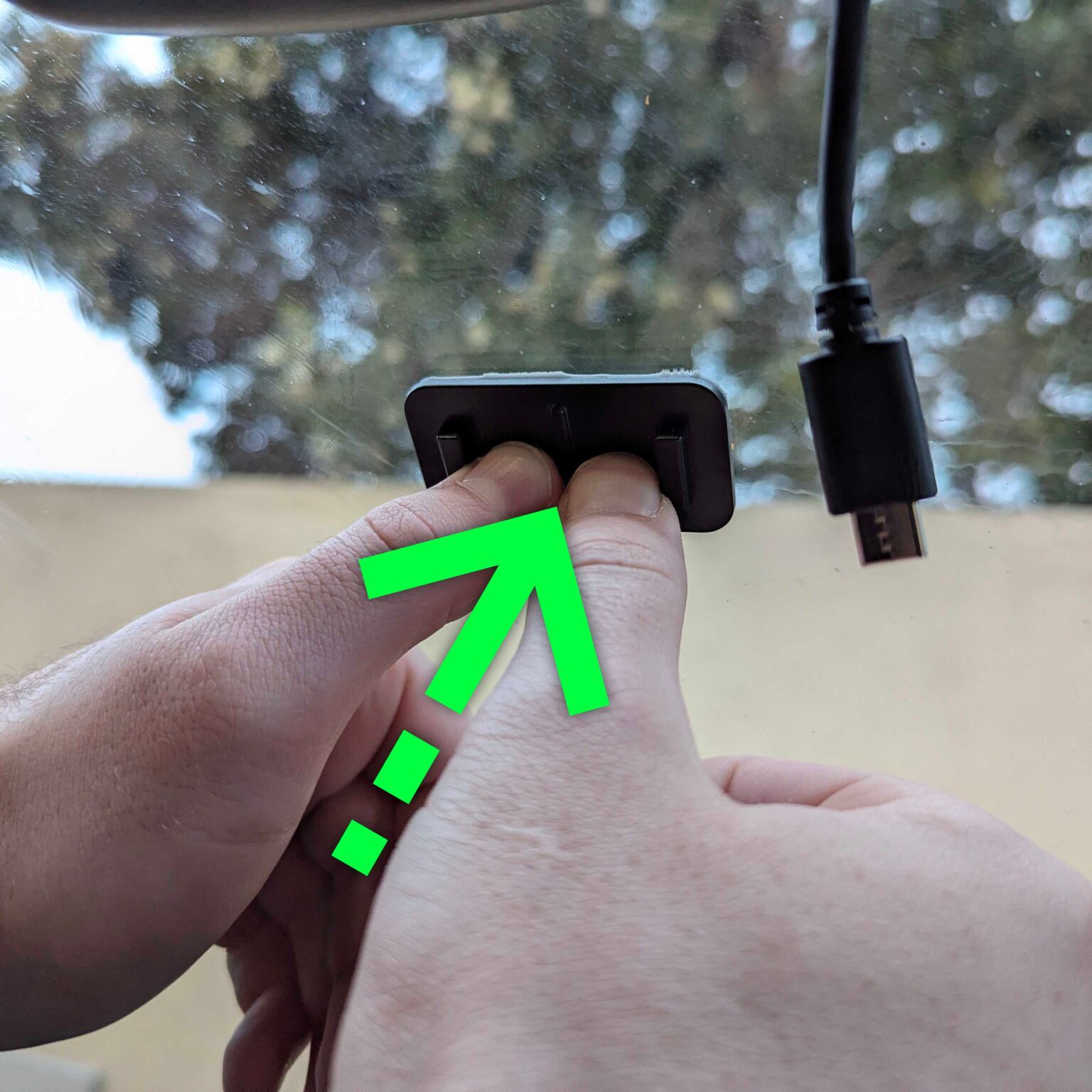 press mount on windshield